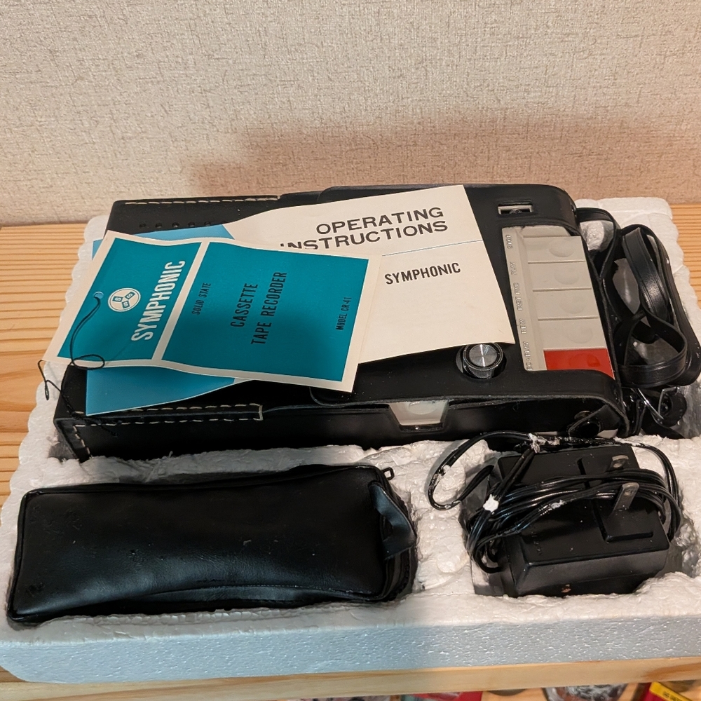 Symphonic Solid State Cassette Tape Recorder Box - Bright Blue - Picture 2 of 4